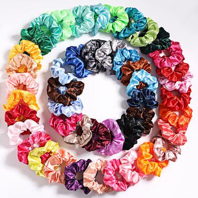 50/30/10 vnt. Madingi šilkiniai satininiai scrunchies plaukų lankeliai mergaitėms, elastingos gumelės, plaukų juostelės, moterims, plaukų gumelės uodegai, plaukų aksesuarai