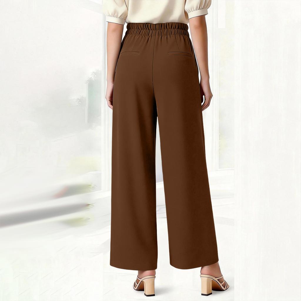 Women's Soft And Flowing High-Waisted Cropped Pants