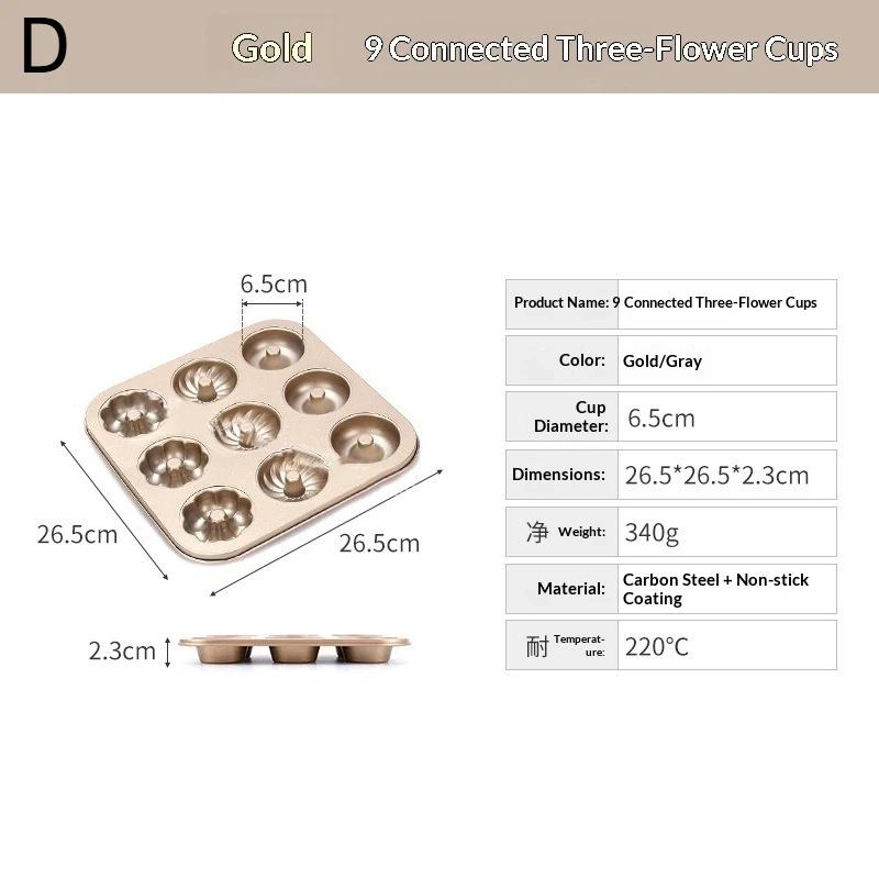 6/9/12 Cavity Butter Bear Madeleine Cake Mold Baking Tray For Oven Kitchen Cooking Utensils Commercial And Home Use