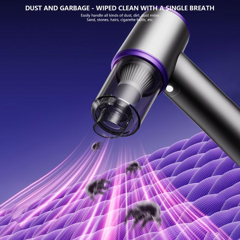 Upgrades 2 in 1 Blower And Vacuum Cleaner with 75000RPM Motor 12000PA Suction HEPA Filter System LED Light for Car Home