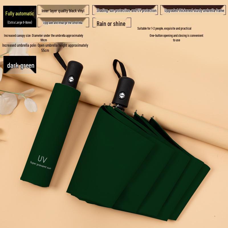 10-Bone Automatic High-End Men's Business Folding Umbrella with Logo Printing Option