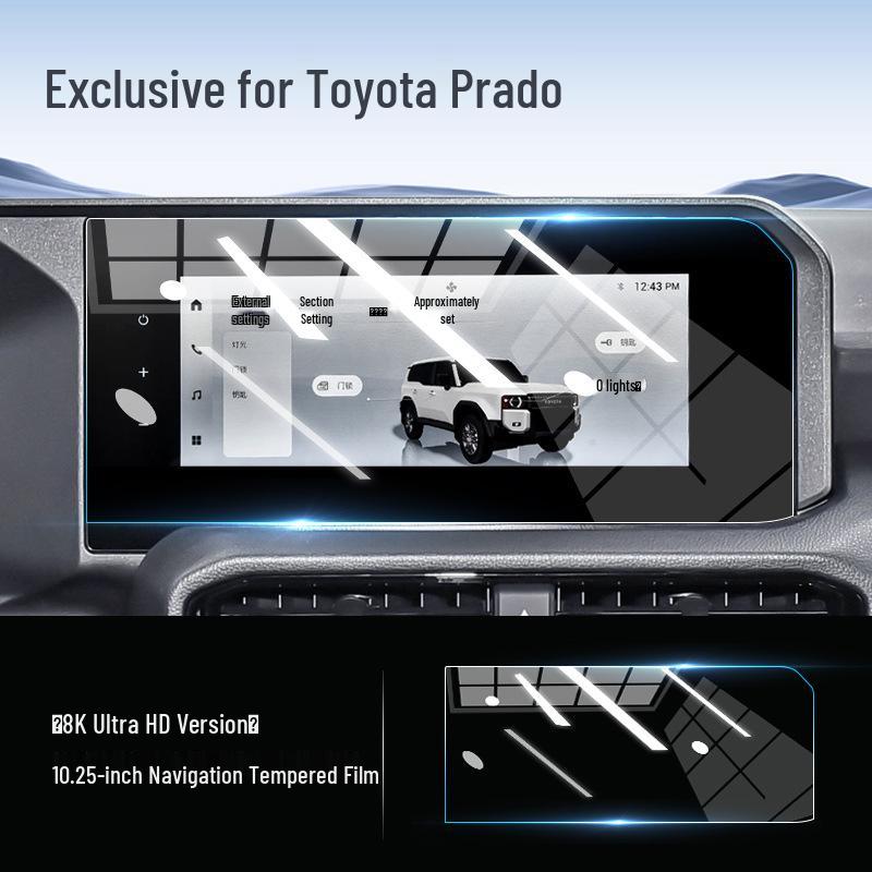 24-Model Toyota Prado Central Control Screen Protector - Tempered Film