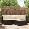 Day and Night - Day and Night 3-piece Garden Furniture Set and Brown Synthetic Rattan Cushions