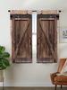 2pcs Rustic Curtain   Wooden Door Pattern Curtain  Without Holes Curtain   Refer To Bedroom Office Kitchen Living Room Study Home D