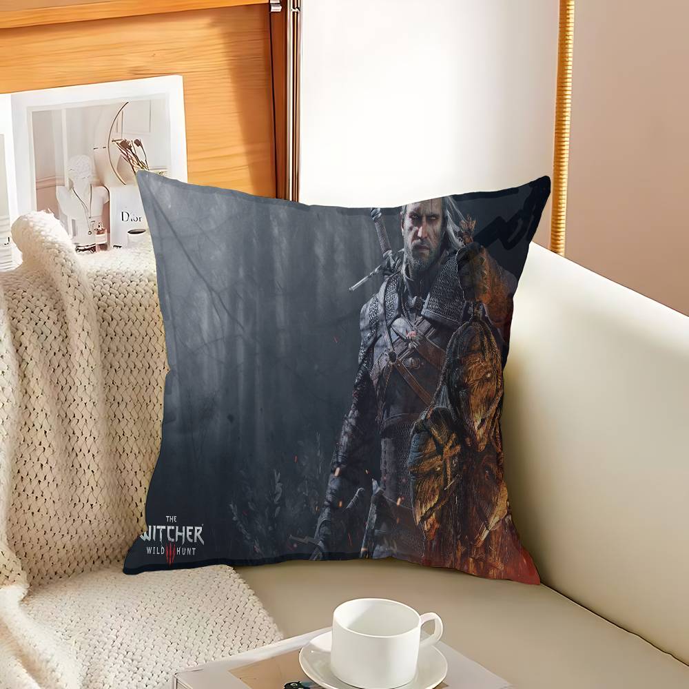 Game The W-Witchers Office Cushion Pillowcase Car Cushion Cover45X45CM Lumbar Pillowcase Sofa Pillowcover
