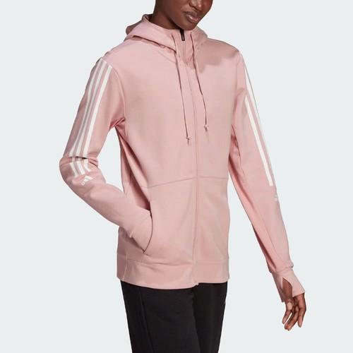 adidas Striped Quick-Dry Sports Fitness Jacket for Women - Purple and Pink