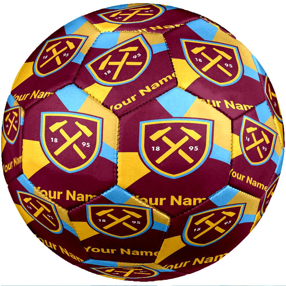 West Ham United FC Fashion Size 5 Football Wearproof Non‑Slip Soccer Ball For Sports Training Entertainment Use