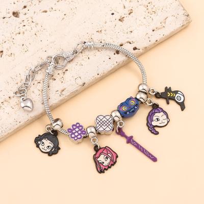 Yousheng Koreanischer Pop DIY Armband Anime Inspiriertes Armband Verstellbares Stretcharmband mit Niedlichen Anhängern Geschenk für Fans Männer Frauen
