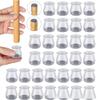 16 Pcs Transparent Silicone Chair Leg Protectors With Non Slip Felt Bottom Noise Reduction Perfect For Hardwood Floors Home