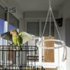 Parrot Bird Toy Cotton Rope Circle Toy Parrot Chew Bite Perch Bird Stand Climb Hanging Toy Swing Rope Ring Bird Cage Accessory