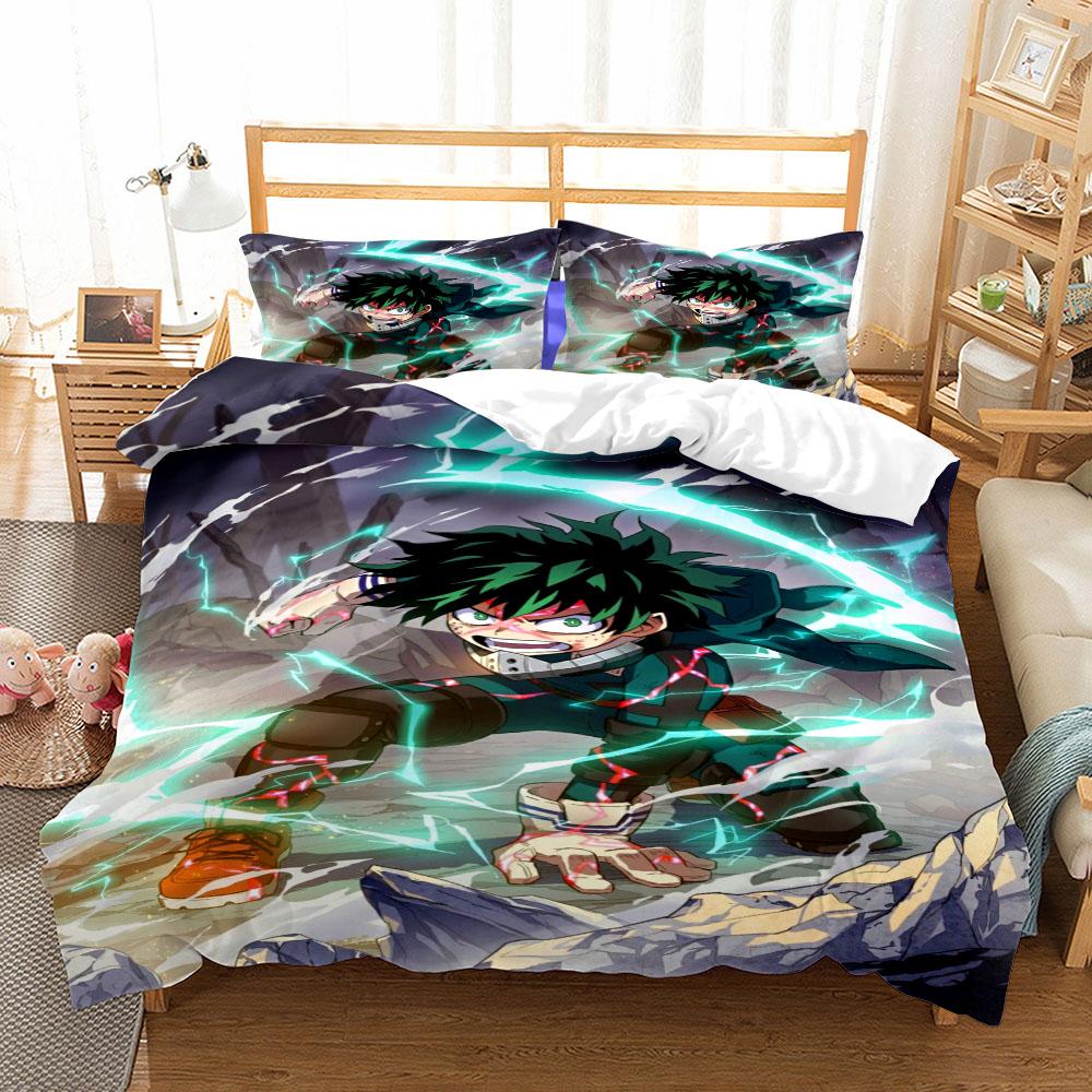 Deku Hero Academia Duvet Cover Set EU Single Double King US Twin Full Queen Size  Bed Linen Set
