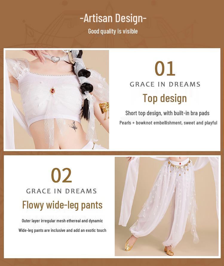 Prinzessin Jasmin Exotisches Indisches Bauchtanzkostüm - Damen Dunhuang Apsara & Westliche Regionen Stile