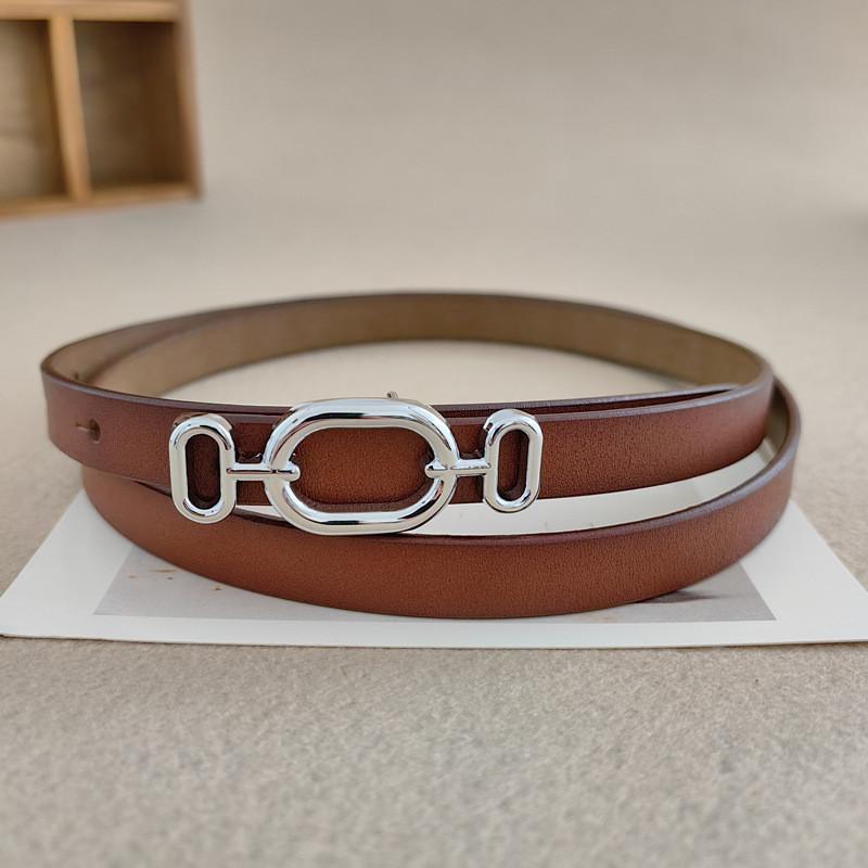 

Handcrafted Waist Leather Belt For Women Alloy Clasp Designed Casual Formal Wear коричневый