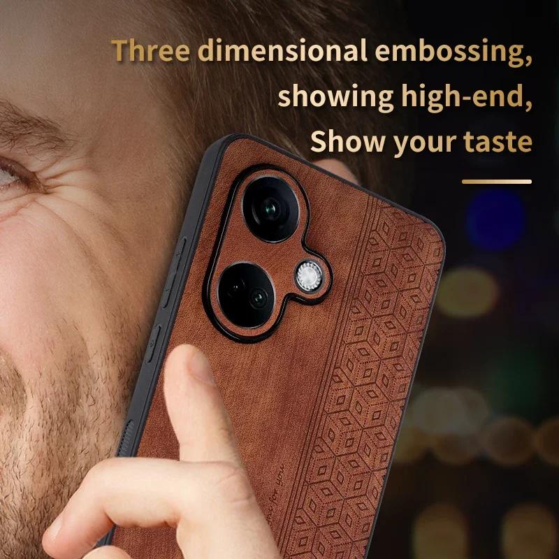 Luxury 3D Embossed Leather Case for Oppo K10 K11 K10 Pro One Plus Nord CE3 CE2 Lite Skin Feel Soft Edge Rugged Bumper Back Cover