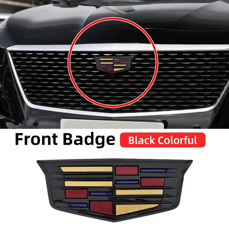 1 PZ ABS per Logo Cadillac CT4 CT5 CT6 XT4 XT5 XT6 ATS XTS Accessori Emblema Griglia Centrale Anteriore Auto Adesivo Badge Portellone Posteriore