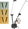 Flexible Double Arms LED Fill Light Bi-Color Dimmable Beauty LED Video Lights  3 Light Modes with Phone Holder for Live Stream