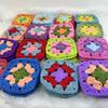 Customized DIY Handmade Crochet Multicolor Coasters Square Table Mats Creativity Clothes for Children 9cm 50pcs/lot