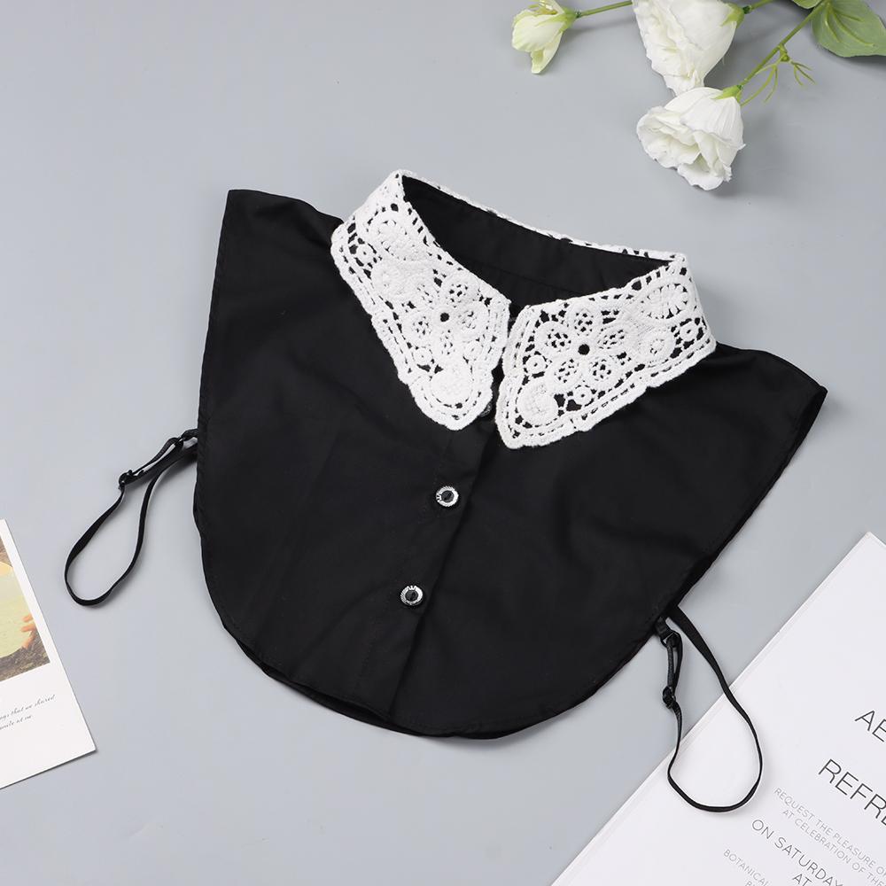 Vintage Detachable Cotton Lapel Blouse Top Clothes Accessories False Tie Shirt Fake Collar