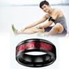 Gear Patch Stainless Steel Ring Men Women Fashionable Ring Jewelry for Dating Dancing Party Black and Red