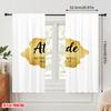 2pcs 2D Flat Printing Curtains Attitude Determines How Well You Do It 100% Polyester Without Electricity 0 Use for Holiday