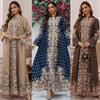 AB446 Spring 2025 Women's Middle Eastern Long Robe with Dubai-Style Hot Drilling Design