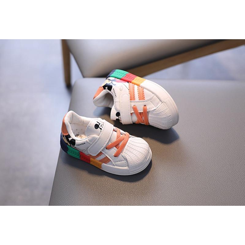 Spring and autumn toddler shoes soft baseplate shoes children single shoes little white shoes non-slip breathable 0-1-3 years and a half 2