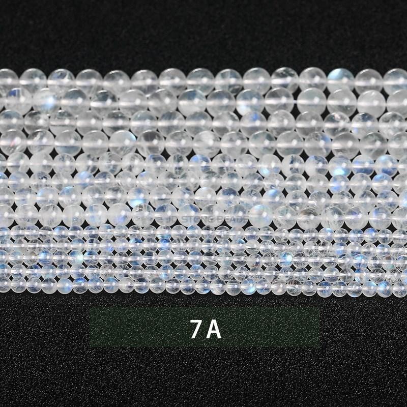 Natural Blue Flash Moonstone Beads High Quality Round Loose Spacer Gemstone For Jewelry Making Diy Bracelet Necklace Accessories