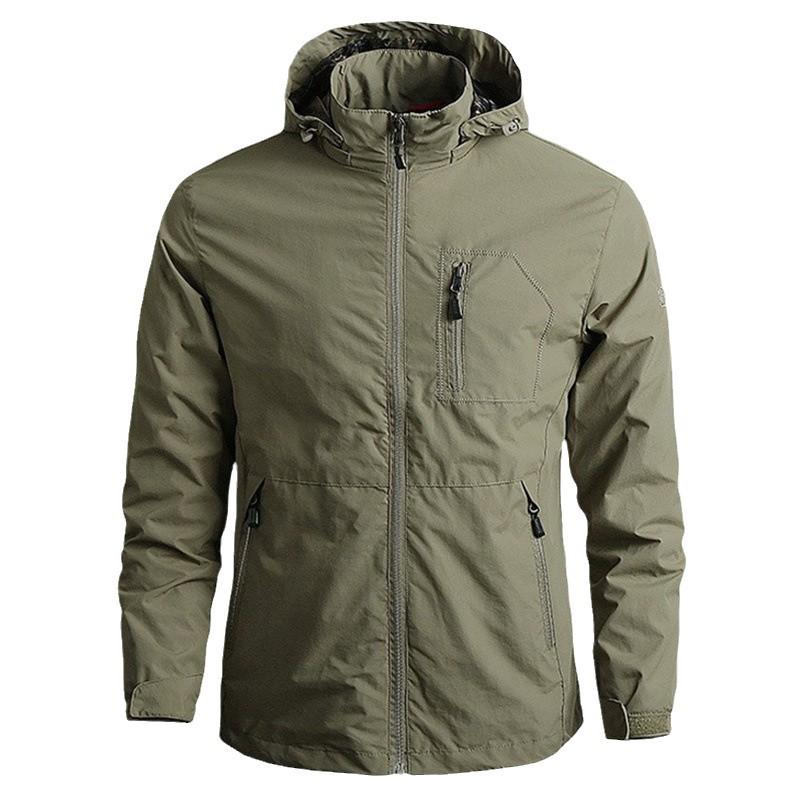 Men's Lightweight Waterproof Hiking Jacket - Spring/Autumn Casual Outerwear