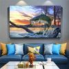 Jumping Largemouth Bass Fish Canvas Oil Painting On Wall Art Poster And Prints Lake Animal Picture Modern Home Decoration
