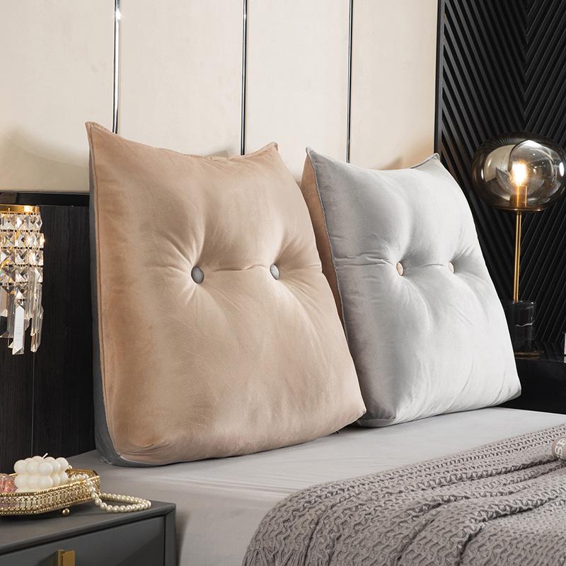 Coussin de Dossier de Lit Doux Triangulaire - Amovible & Lavable