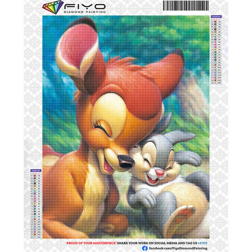 Bambi 5D Diamantové malování Disney Plná diamantová výšivka Kreslené DIY kamínkové obrázky Sady křížového stehu Řemesla Domácí dekorace