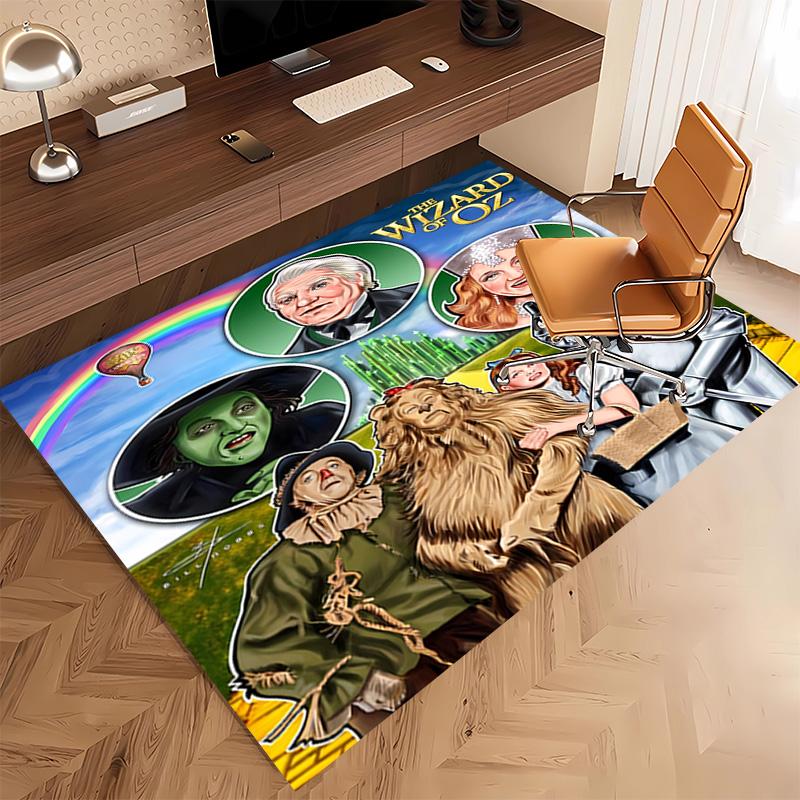 1pc The Wizard of Oz Print Area Rug - Soft, Washable Non-Slip Indoor Mat, Living Room, Home Office Decorative Rug,Office Decorative