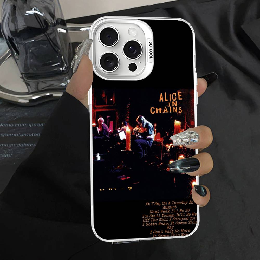 A-Alice I-In C-Chains Phone Cases For iPhone 17 16 15 14 13 12 11 Plus Pro Max Pro Color Matte Cover