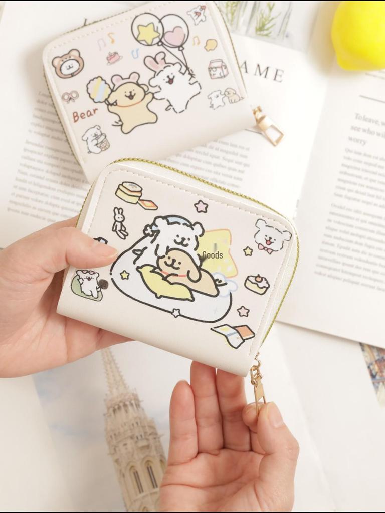 New Cute Cartoon Puppy Coin Purse & Card Holder Lanyard for Girls