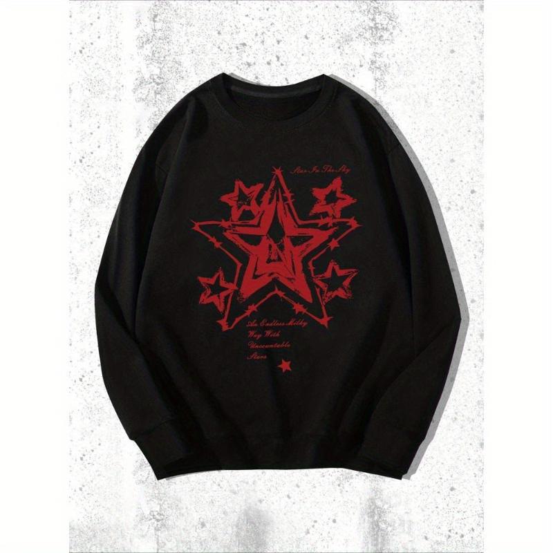 

Мужской свитшот с круглым вырезом, Отлично подходит для повседневных встреч за кофе и выходных, Ретро стирка XXL чёрный