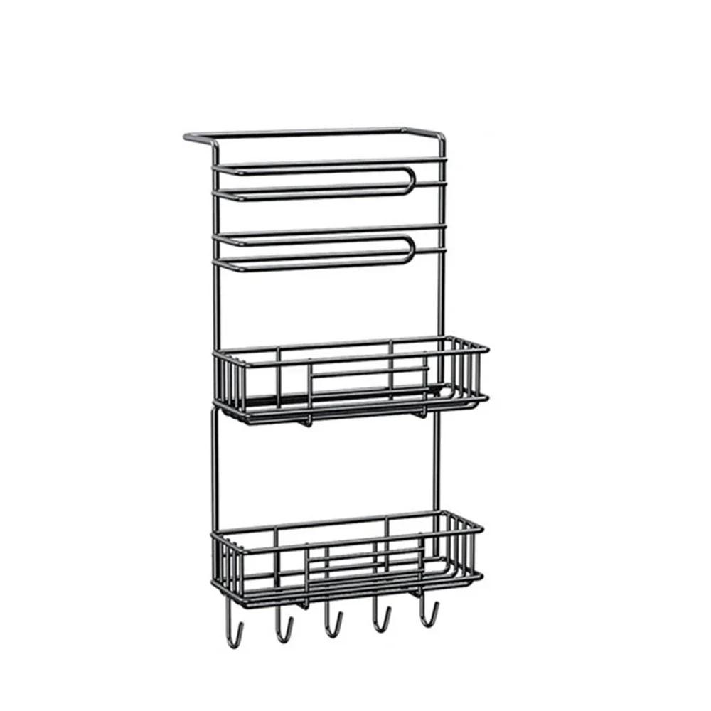Refrigerator Storage Shelf Fridge Wall Side Hanging Storage Rack Kitchen Shelf Kitchen Gadgets Tool Towel Bottle Spice Organizer
