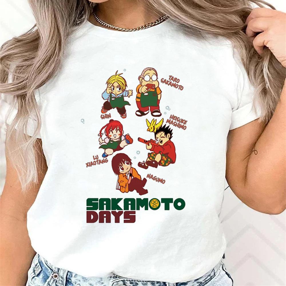 

Sakamoto Days tshirt female Punk Trendy Vintage 80s Digital t shirt Pastel graphic korean clothes 2000s hip hop Vintage 2XL
