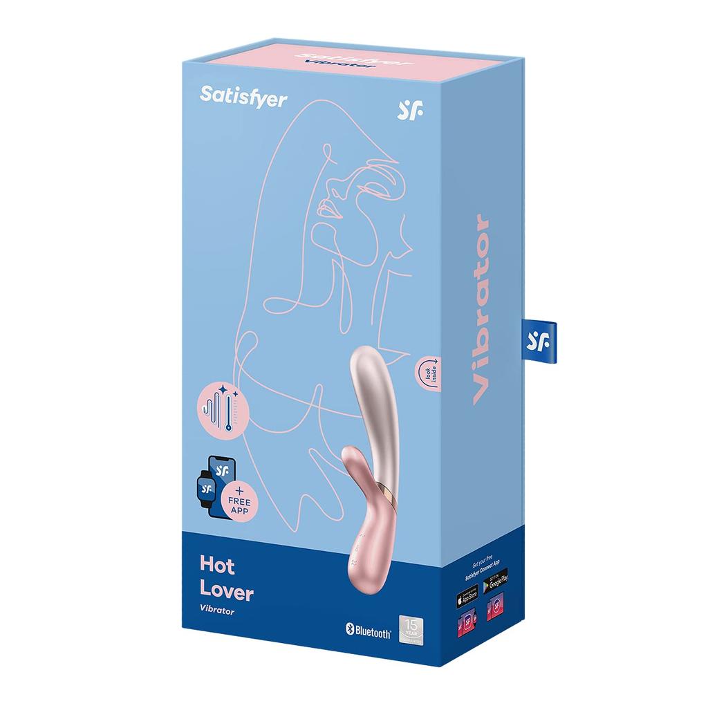 Satisfyer Hot Lover warming app clitoral simultaneous remote control clitoral vaginal vaginal orgasm electric love silicone 39℃ vibrator, compatible,