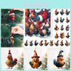 Christmas Countdown Calendar With 24 Acrylic Rooster Decorations For Holiday Festivities