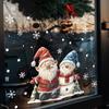 Fun-f212 Christmas Holiday Snowmen Santa Claus Balcony Glass Window Beautify Decorative Window Stickers