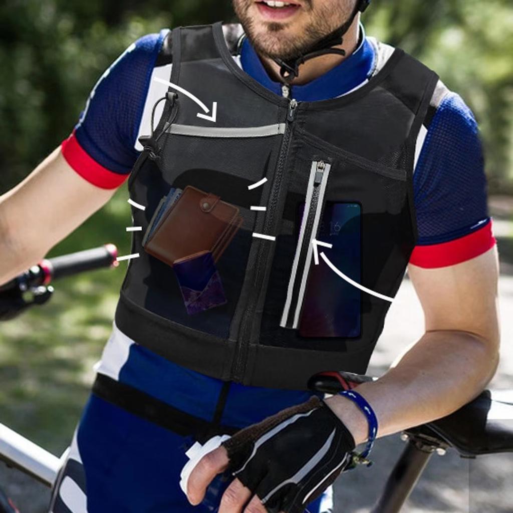 Running Vest Bag Reflective Chest Pack for Hiking Riding Cycling Chest Pack Waist Bag Jogging Night Walking Sports