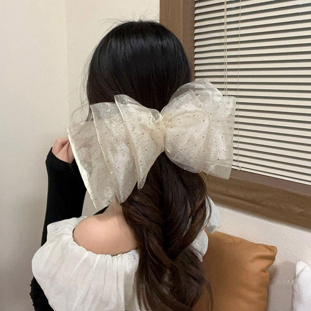 

Cloth Bow Hair Clips Bowknot Hair Claw Clips Korean Style Hair Claws Holiday