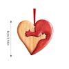 1/4 Pcs Valentine's Day Love Pendant Acrylic 2D Heart-shaped Hanging Decoration Backpack Car Romantic Decor  Love Crafts Gift