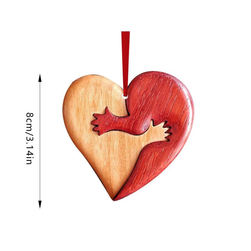 1/4 Pcs Valentine's Day Love Pendant Acrylic 2D Heart-shaped Hanging Decoration Backpack Car Romantic Decor Love Crafts Gift