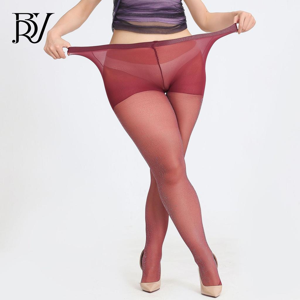 Extra Large Size 150Kg Can Wear Silver Stockings Pearlescent Shiny Pantyhose Female Sexy Black Stockings Spice Girls Bottoming Stockings