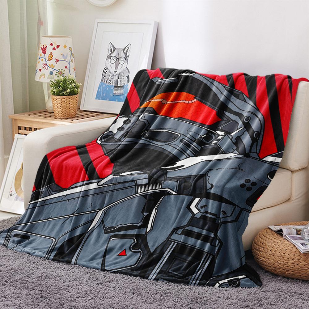 Master Chief  Print Flannel Blanket, High Quality Comfortable for All Seasons, Home Decor, Warmth and Comfort