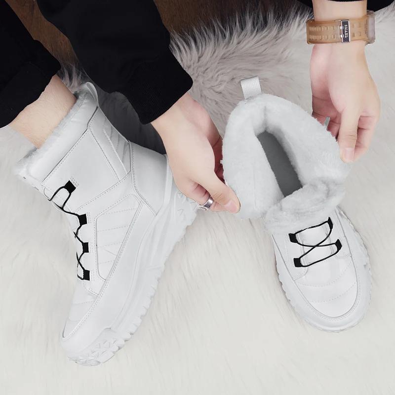 Botines Suela Gruesa Botas de Invierno para Hombre Zapatillas de Hombre Calzado para Hombre Antideslizante Resistente al Desgaste de Caña Alta Deportivo y de Ocio