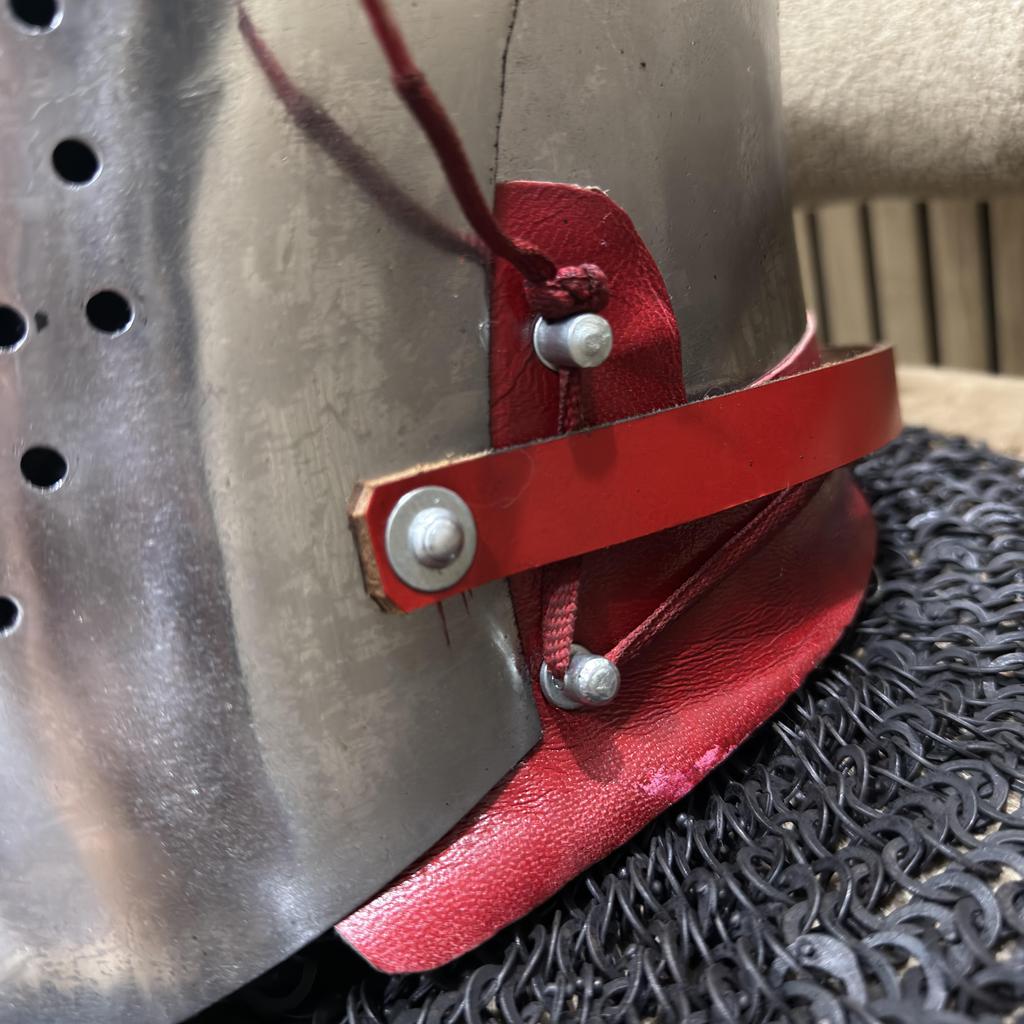 Handmade Medieval Barbute Helmet – 16 Gauge Steel Knight Armor, Wearable LARP Cosplay Helmet, Collector Gift