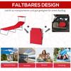 Folding Sun Lounger, Lounge Chairs Reclining Sleeping Bed with Adjustable Sun Shade Awning for Beach, Patio