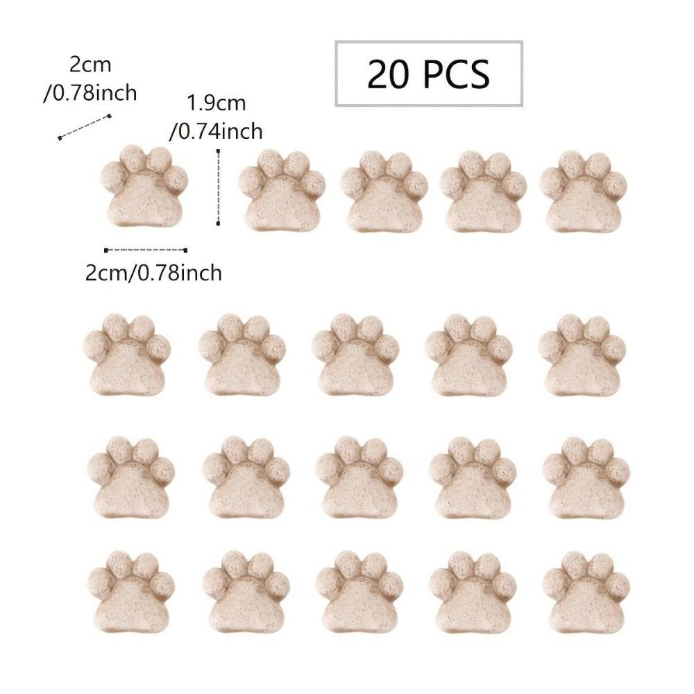 20pcs Landscaping Flowerpot Decoration Resin Cat Claw Ornaments Cat Paw Stepping Stones  Pathways